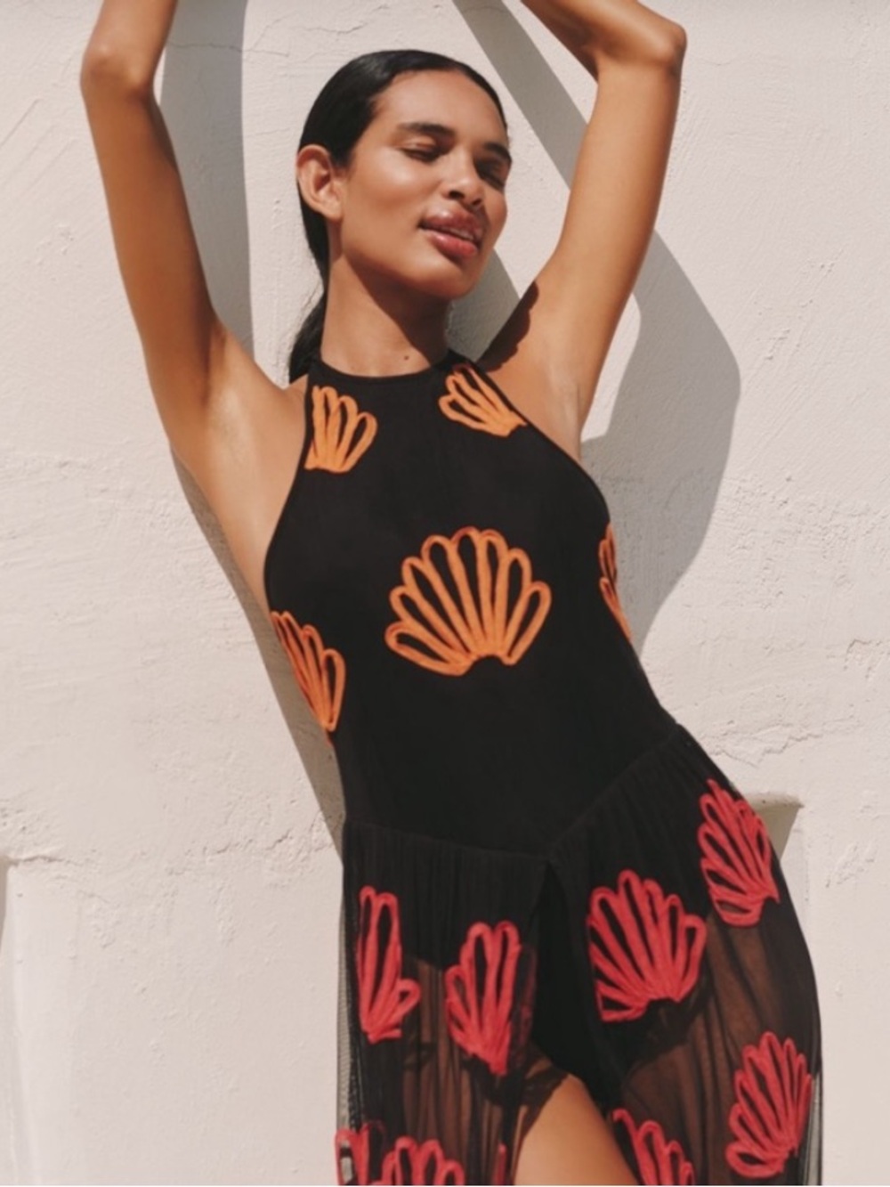 Celandine Embroidered Bodysuit Maxi Dress - Picture 2 of 3